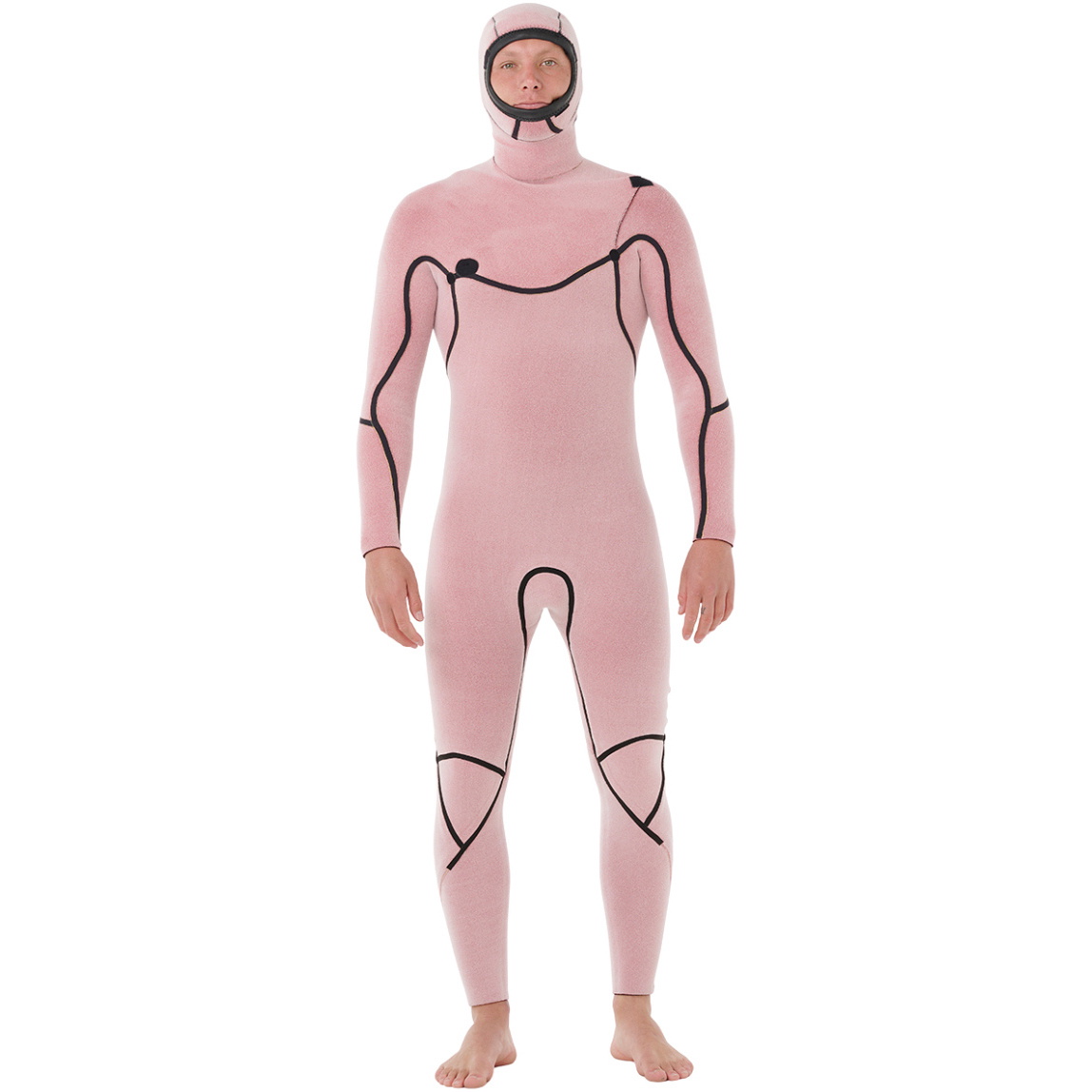 2026 Rip Curl Heren Flashbomb 6/4mm Met Capuchon Borst Ritssluiting Wetsuit 178MFS - Black